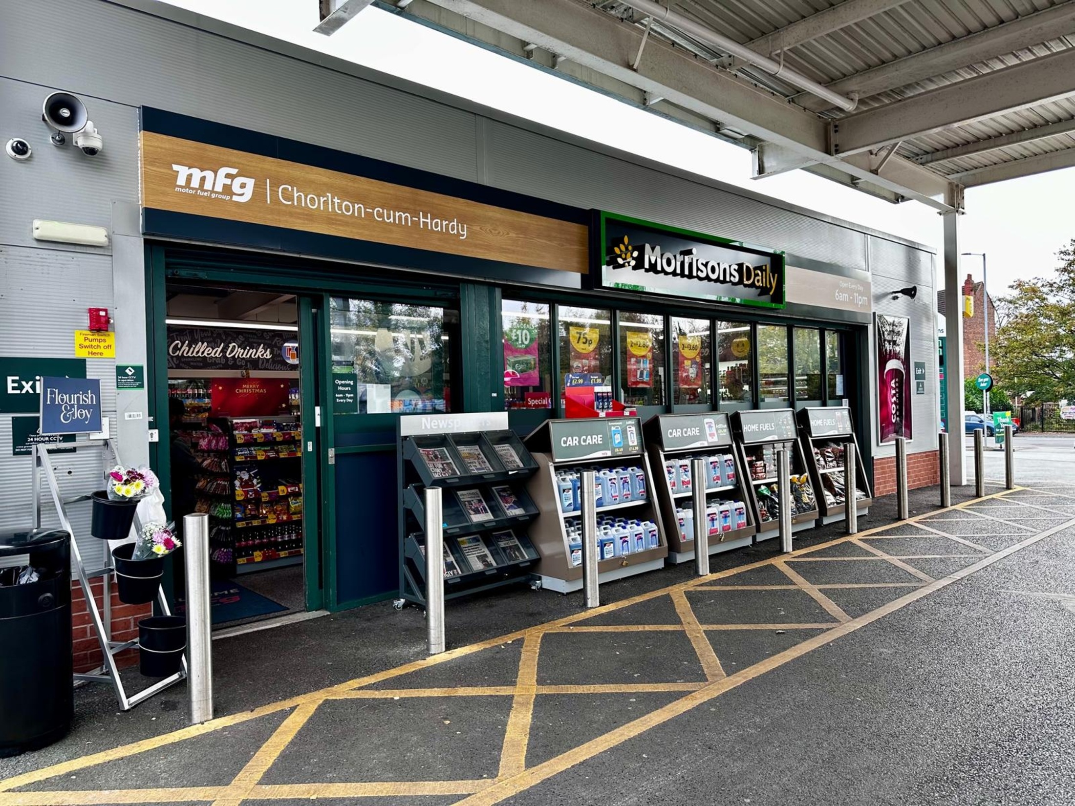 MFG forecourt sustainability project with retrofit refrigeration and HVAC by The Jordon Group, part of Bellrock Group
